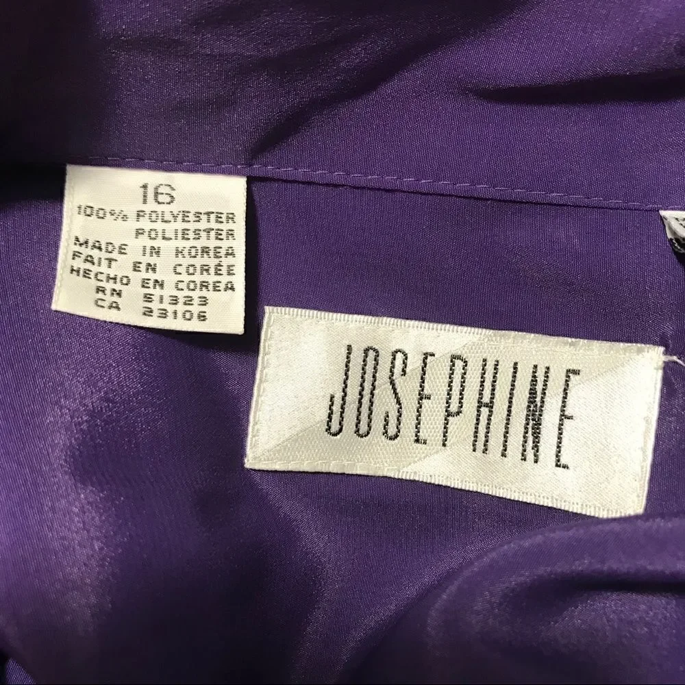 Josephine Purple Button Down Top Size 16 - Picture 5 of 6